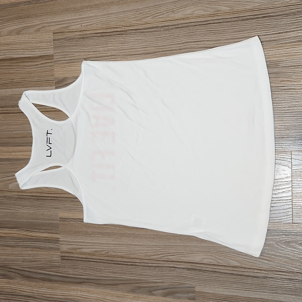 Women's LVFT Routine Racerback Tank Top - White - Picture 4 of 8